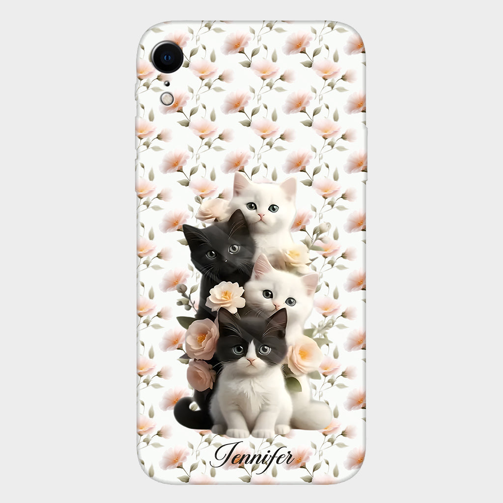 Adorables chatons - Coque de téléphone personnalisée avec motif chat intégral