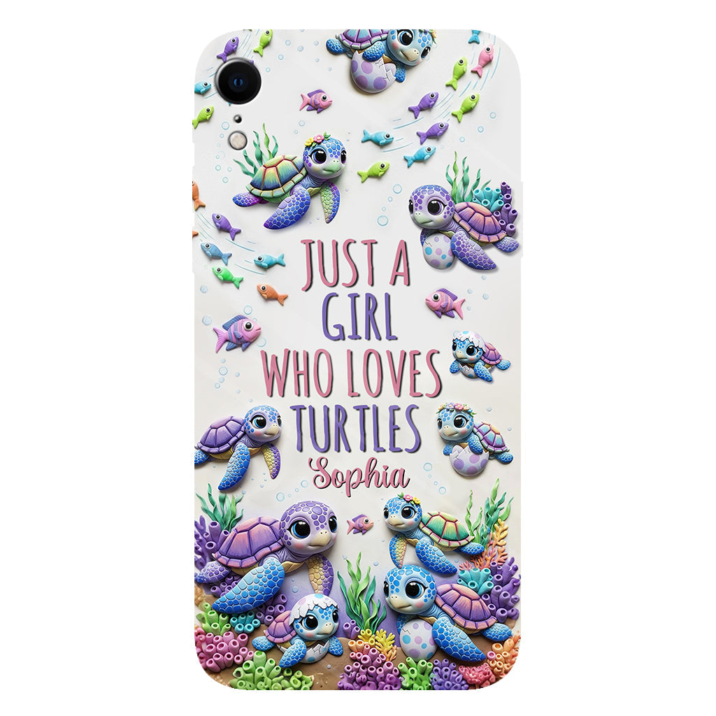 Just A Girl Who Loves Turtles - Personalized Turtle Full Print Phone Case