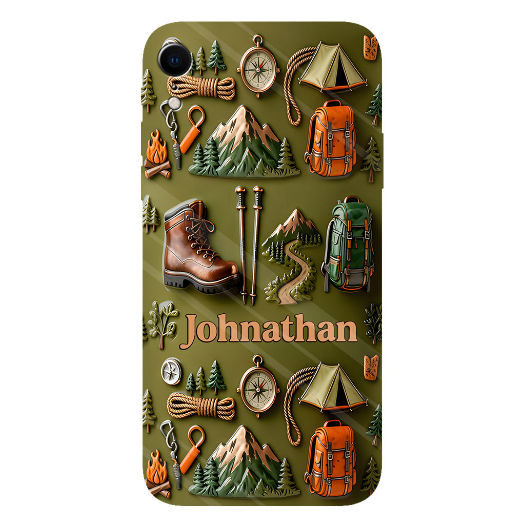 La randonnée me rend heureux - Coque de téléphone personnalisée avec impression intégrale « La randonnée me rend heureux »