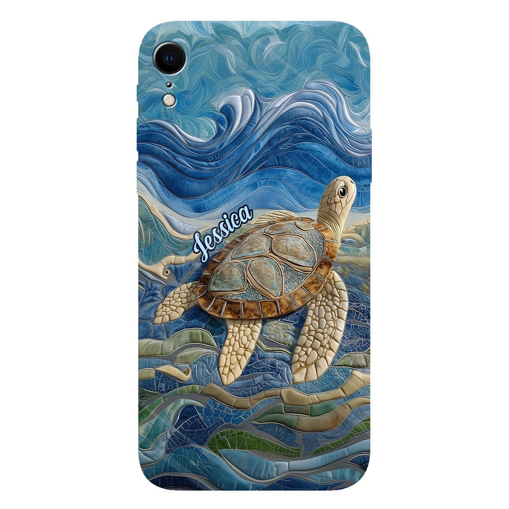 Coque de téléphone personnalisée avec motif tortue pour les amoureux des tortues