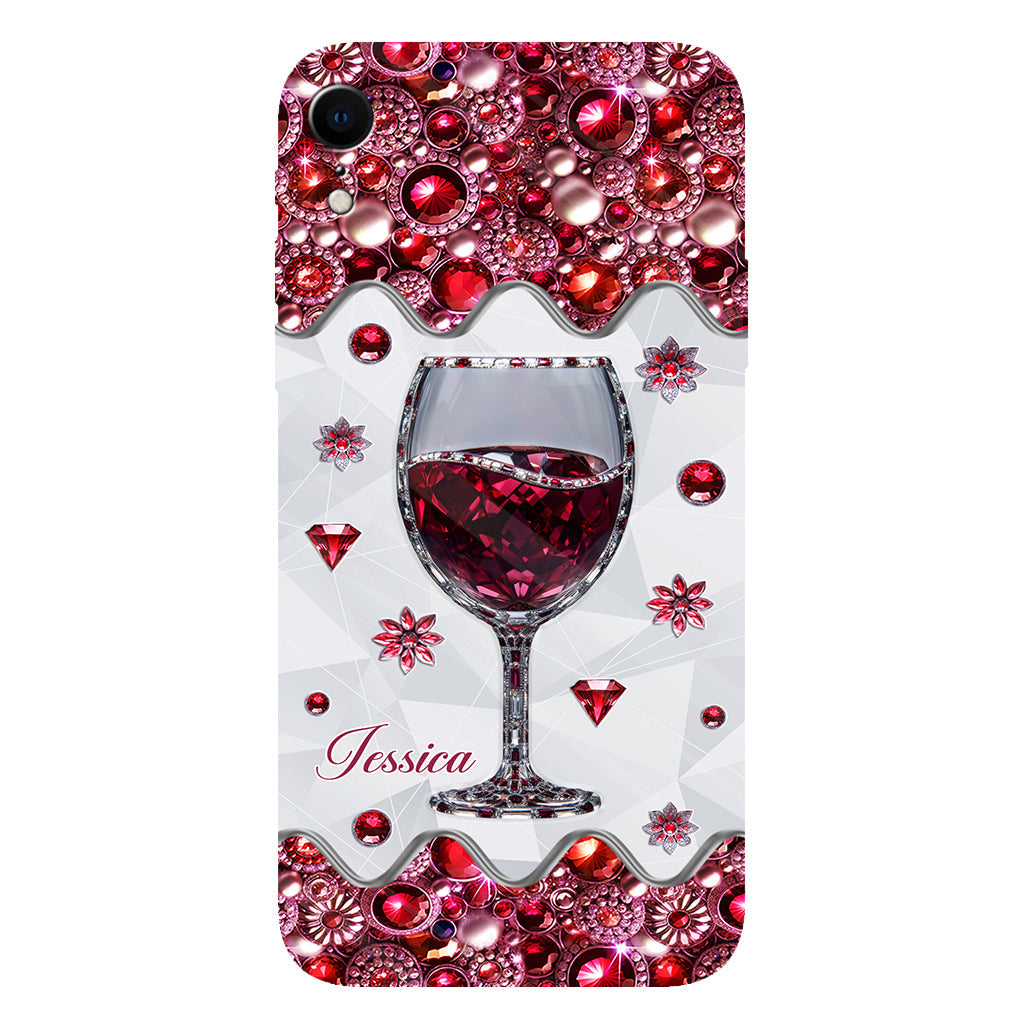 Just A Girl Who Loves Wine - Personalized Wine Full Print Phone Case
