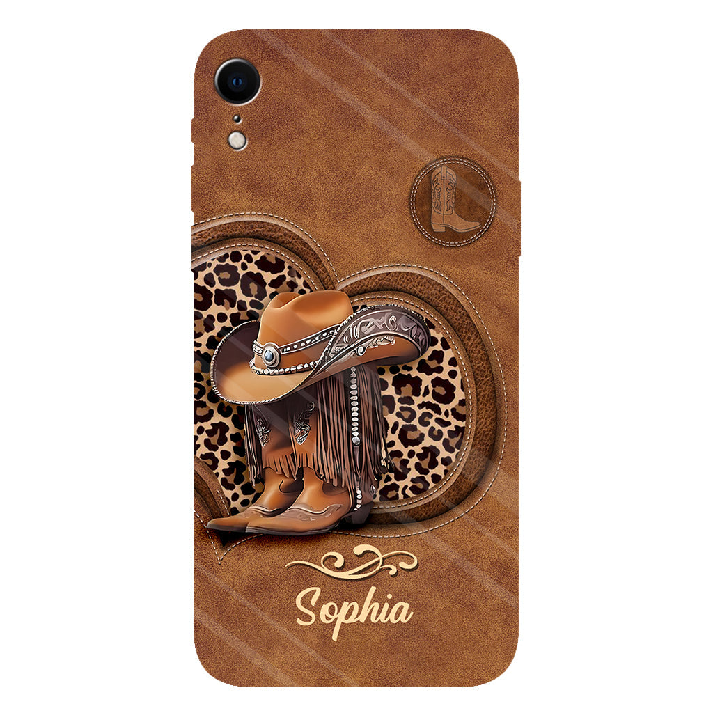 Bottes de cowgirl - Coque de téléphone personnalisée avec motif cowgirl