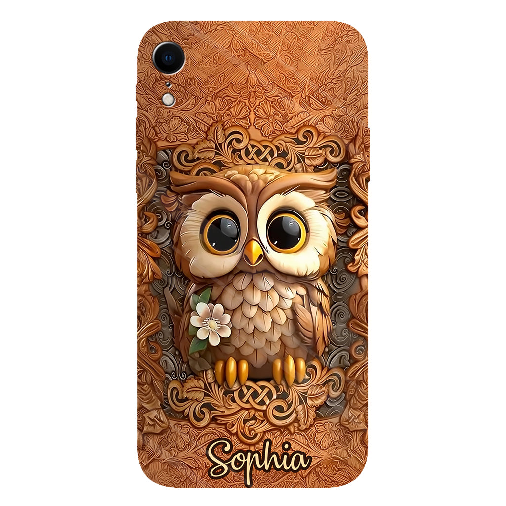 Magnifique hibou - Coque de téléphone personnalisée avec motif hibou intégral