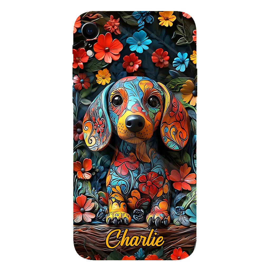 Love Dachshund - Personalized Dog Full Print Phone Case