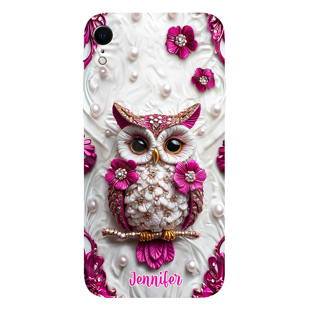 Magnifique hibou - Coque de téléphone personnalisée avec motif hibou intégral