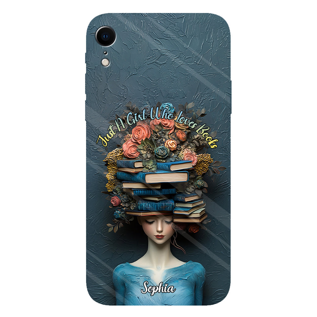 Une fille qui aime les livres - Coque de téléphone personnalisée avec impression intégrale d'un livre