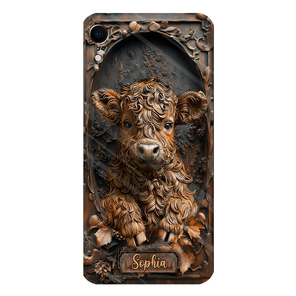 Coque de téléphone personnalisée avec imprimé intégral « Bébé vache »