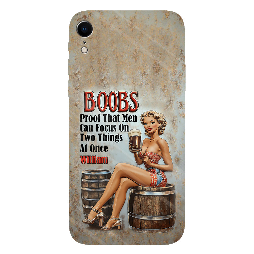 Proof That Men Can Focus on Two Things at Once - Personalized Beer Full Print Phone Case