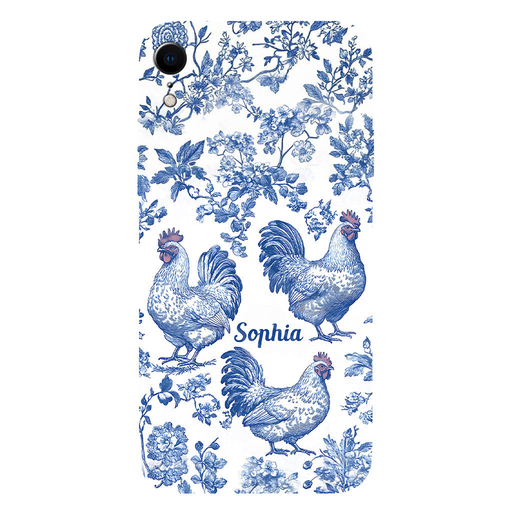 Chicken Toile de Jouy - Personalized Chicken Full Print Phone Case