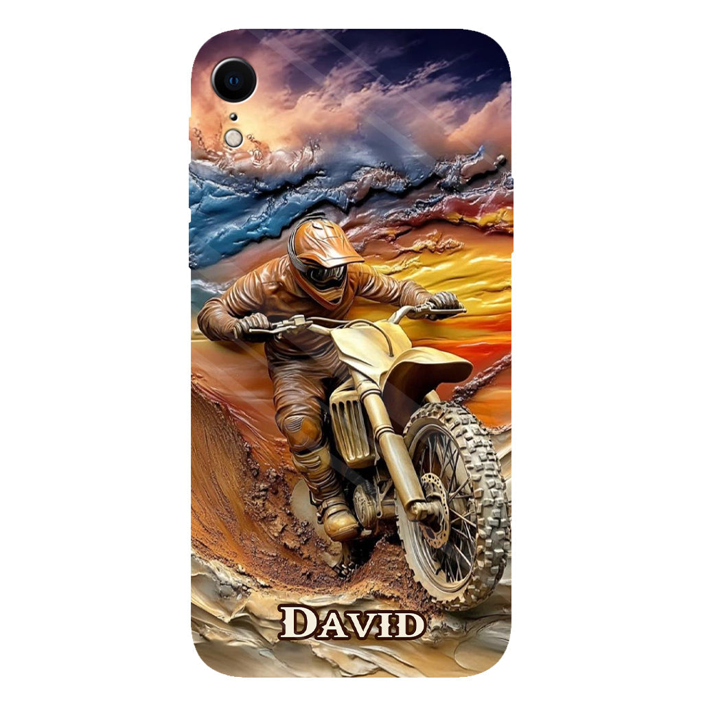 Born To Ride - Personalized Dirt Bike Full Print Phone Case
