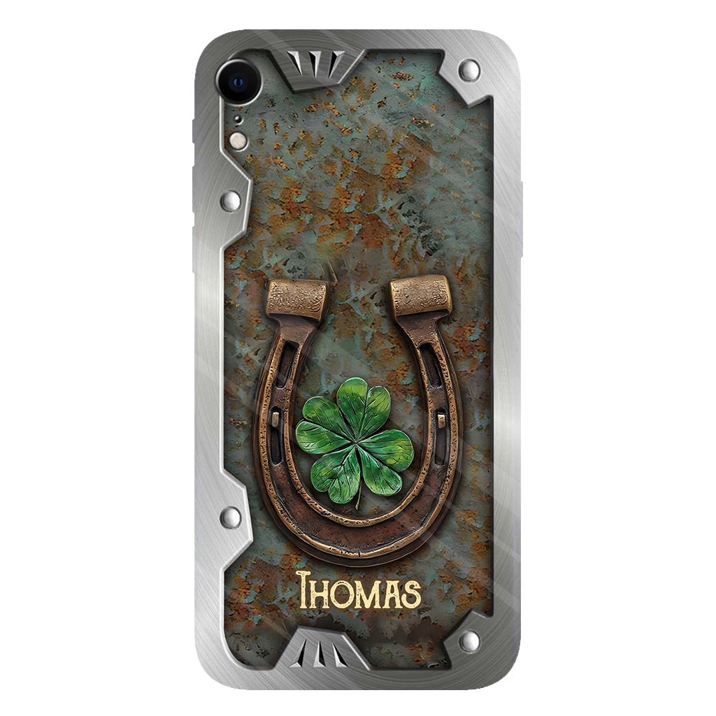 Lucky Horseshoe Shamrock - Personalized Horse Full Print Phone Case