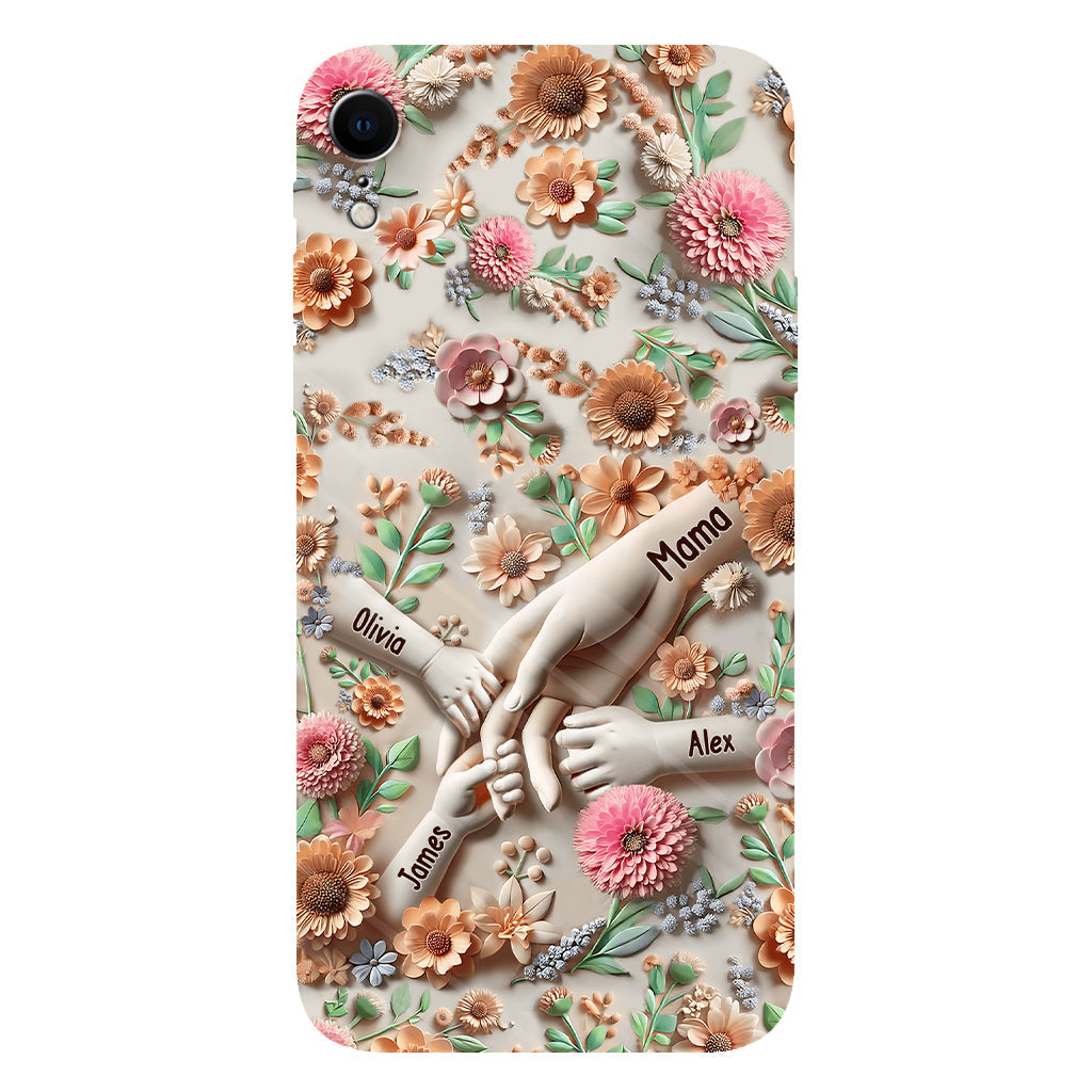 Tiens-nous la main - Coque de téléphone personnalisée avec impression intégrale pour maman