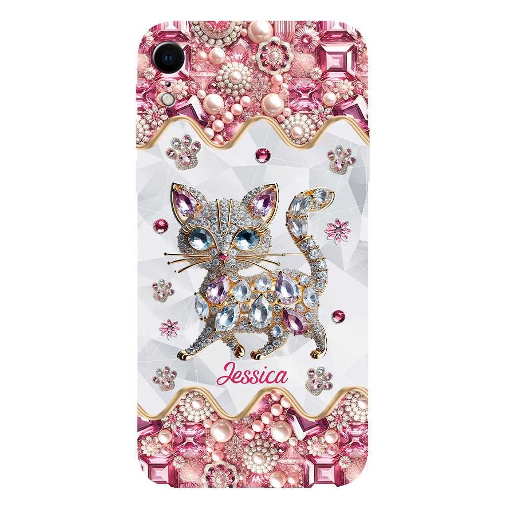 Juste une fille qui aime les chats - Coque de téléphone personnalisée avec impression intégrale de chat