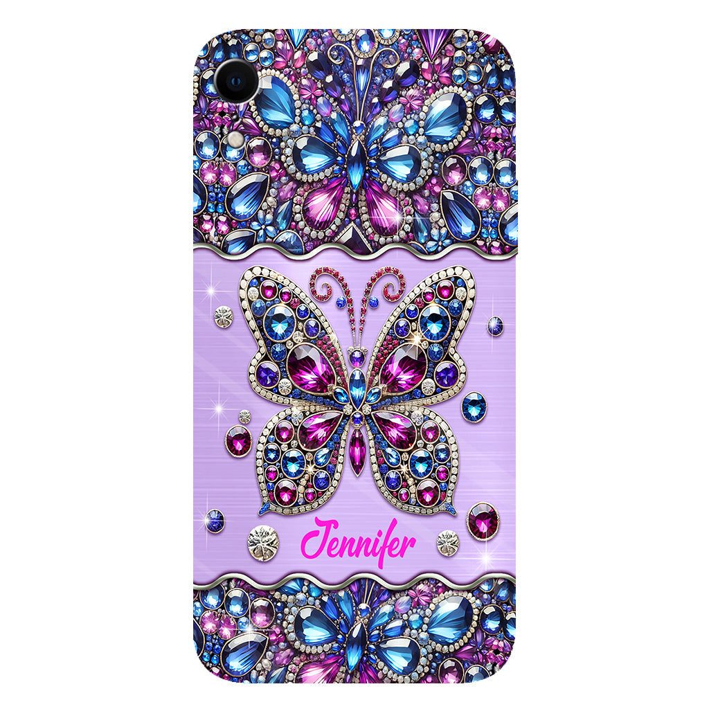 Sparkle Butterfly - Personalized Butterfly Full Print Phone Case