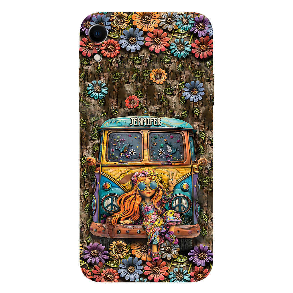 Coque de téléphone personnalisée Cute Caravan - Hippie avec imprimé intégral