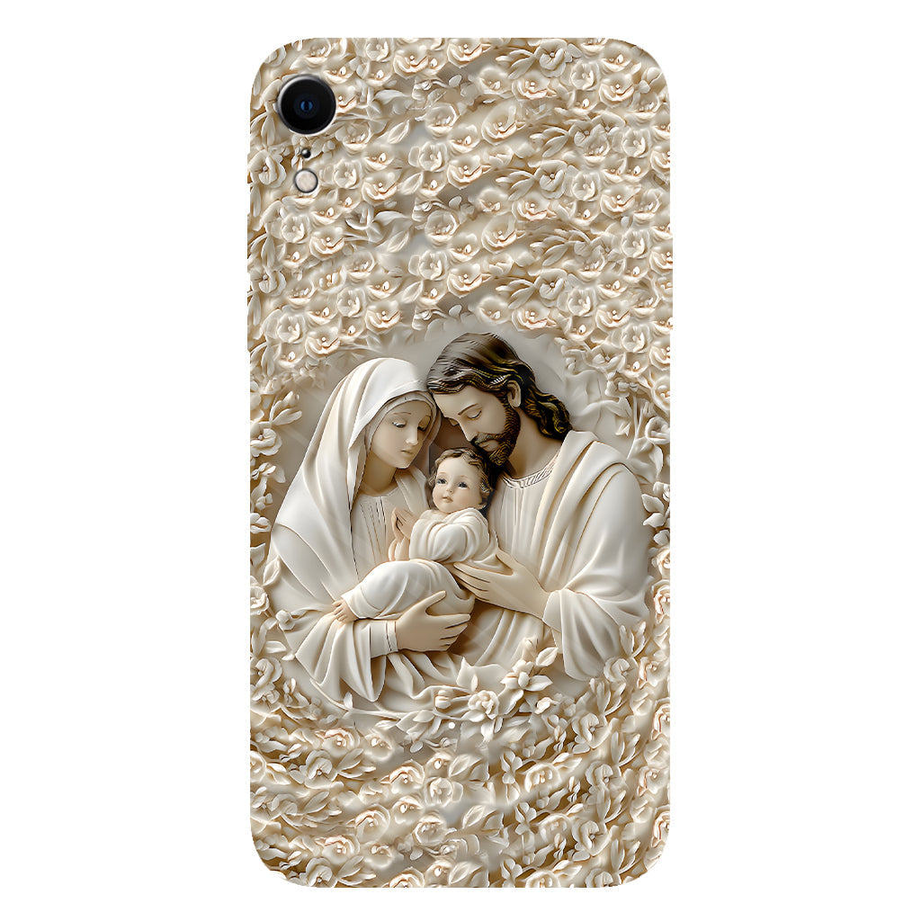 La Sainte Famille - Coque de téléphone personnalisée avec impression chrétienne intégrale