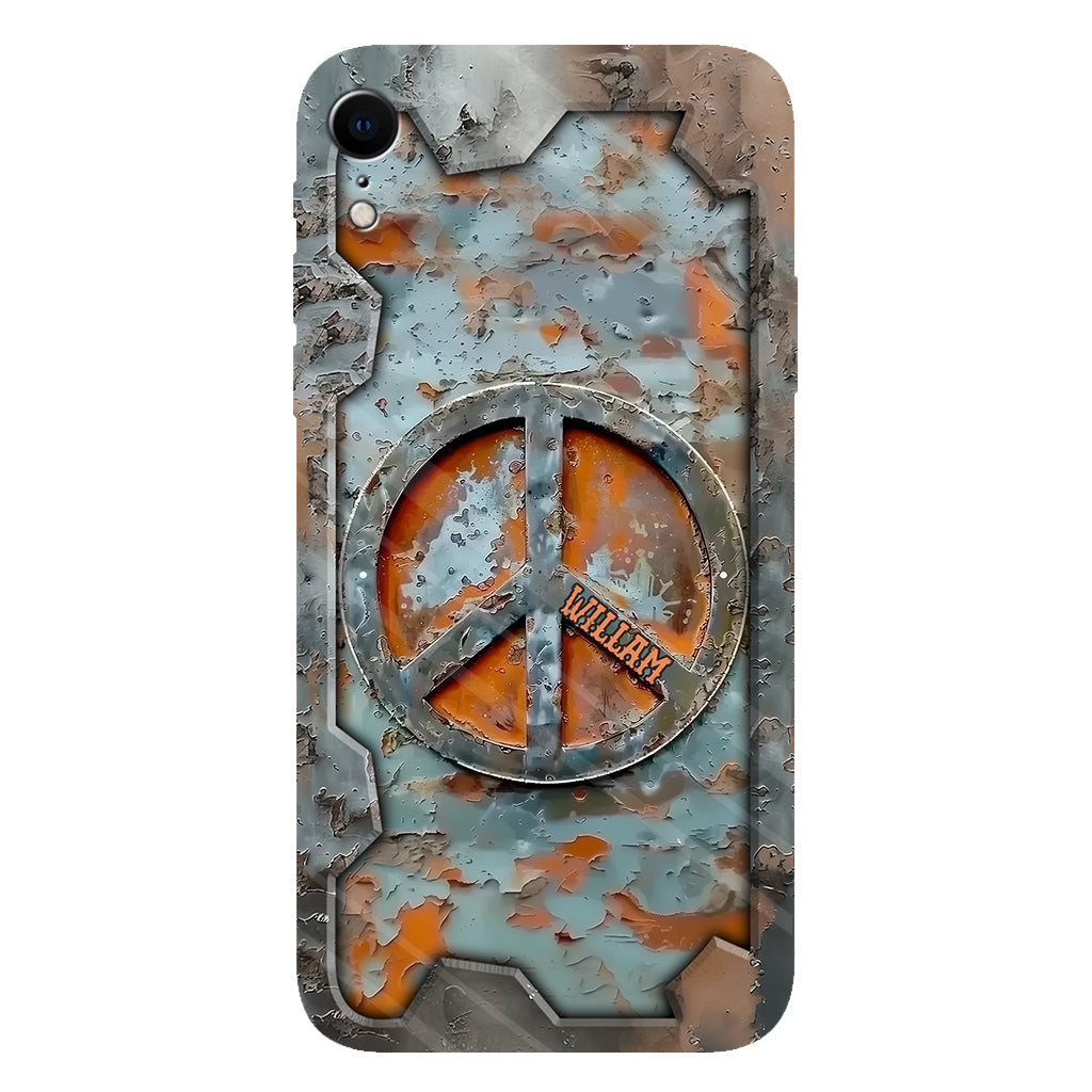Love Peace - Personalized Hippie Full Print Phone Case