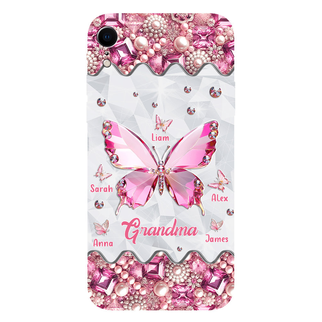 Grandma's Butterflies - Personalized Grandma Full Print Phone Case