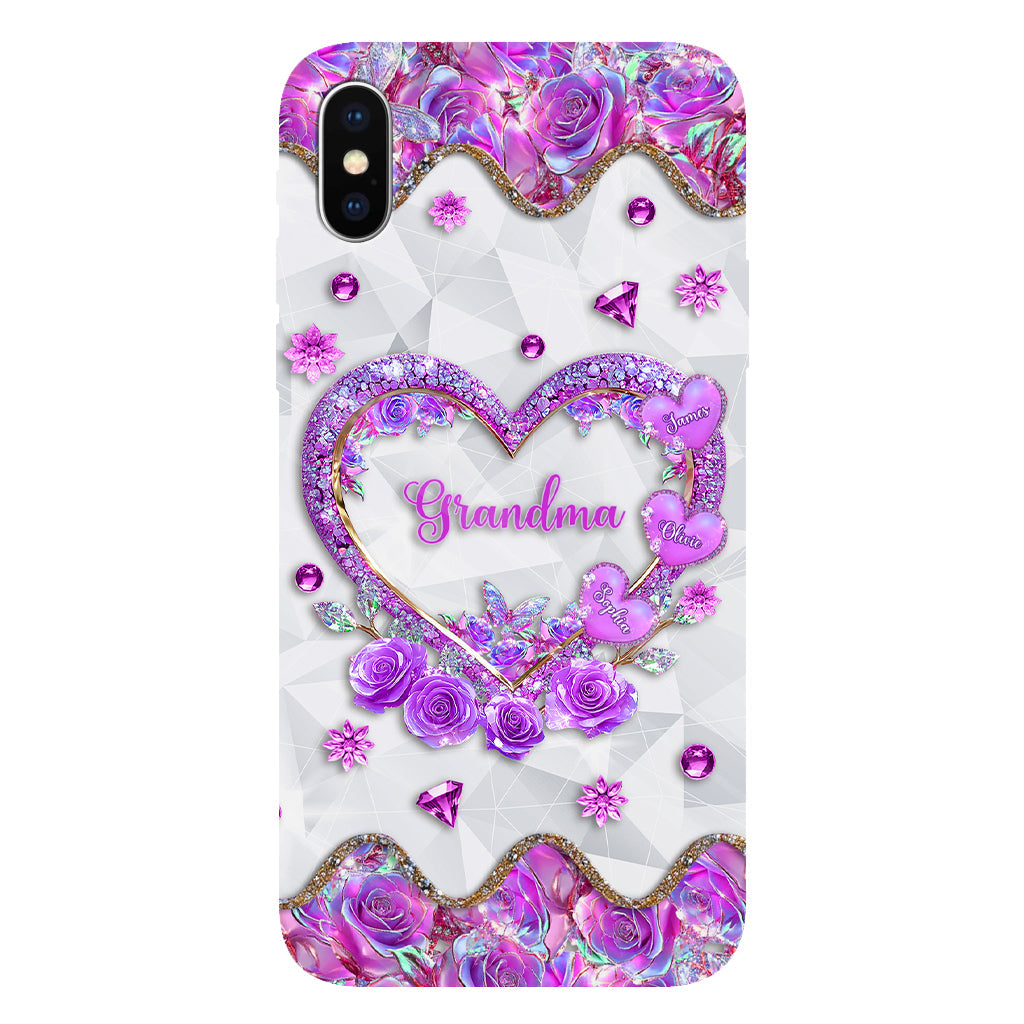 Les chéries de la maman de grand-mère - Coque de téléphone personnalisée avec impression intégrale « Grand-mère »