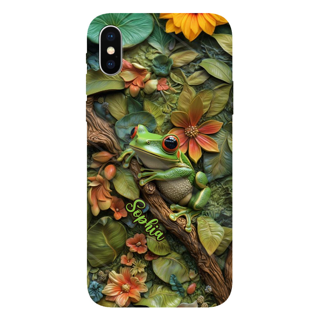 Adorable Grenouille - Coque de téléphone personnalisée avec imprimé grenouille