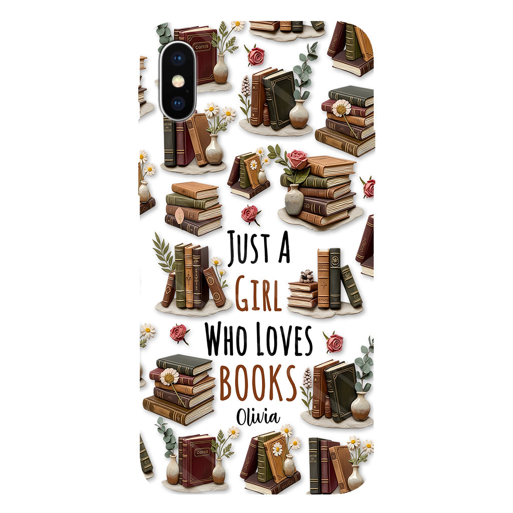 Just A Girl Who Loves Books - Personalized Book Full Print Phone Case