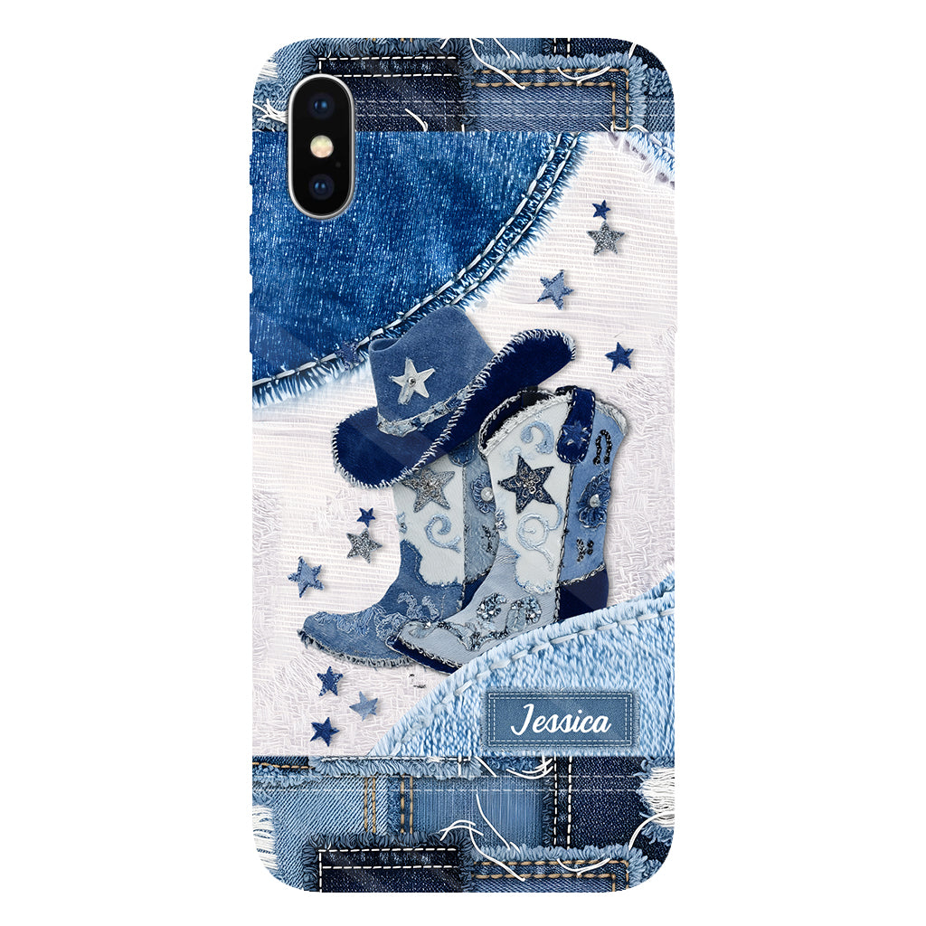 Bottes de cowgirl - Coque de téléphone personnalisée avec motif cowgirl