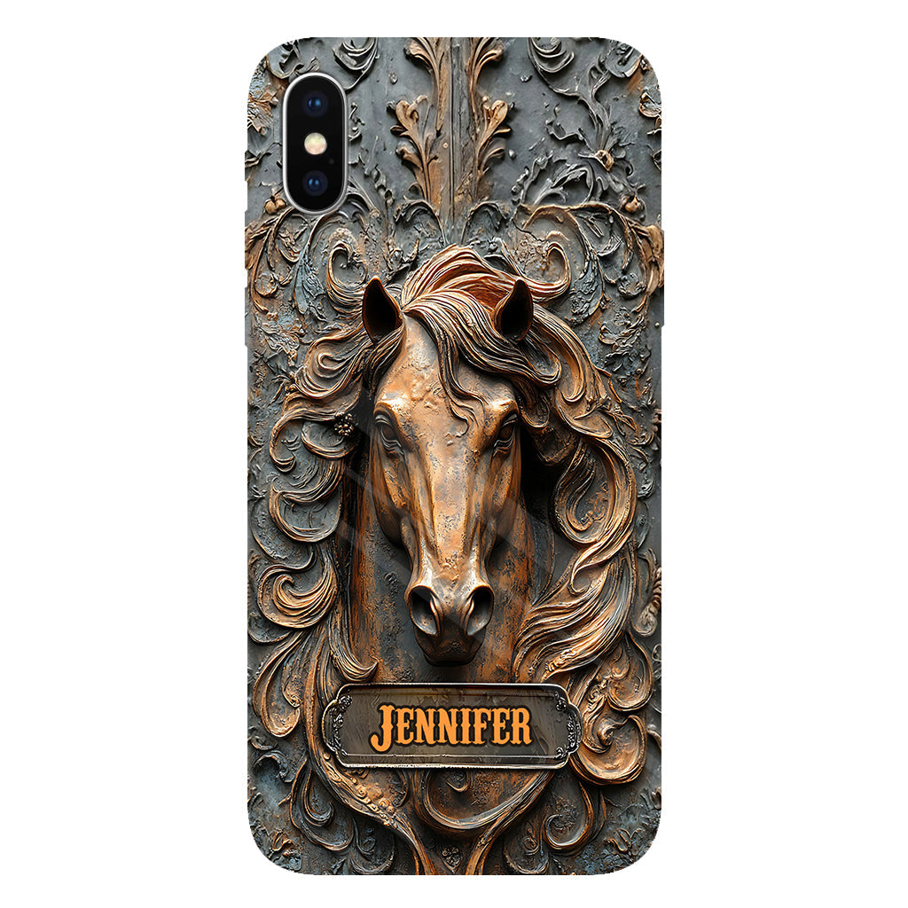 Love Horses - Personalized Horse Full Print Phone Case