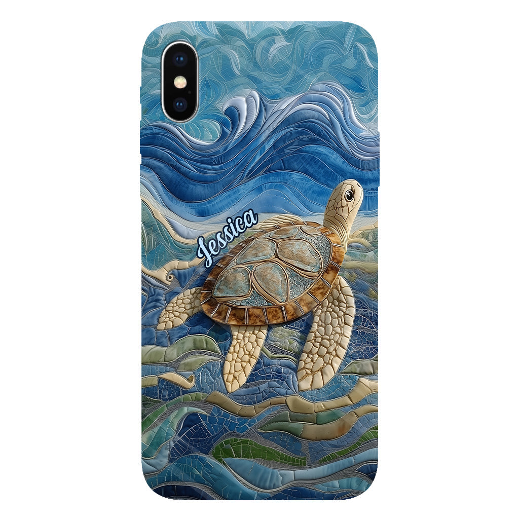 Coque de téléphone personnalisée avec motif tortue pour les amoureux des tortues