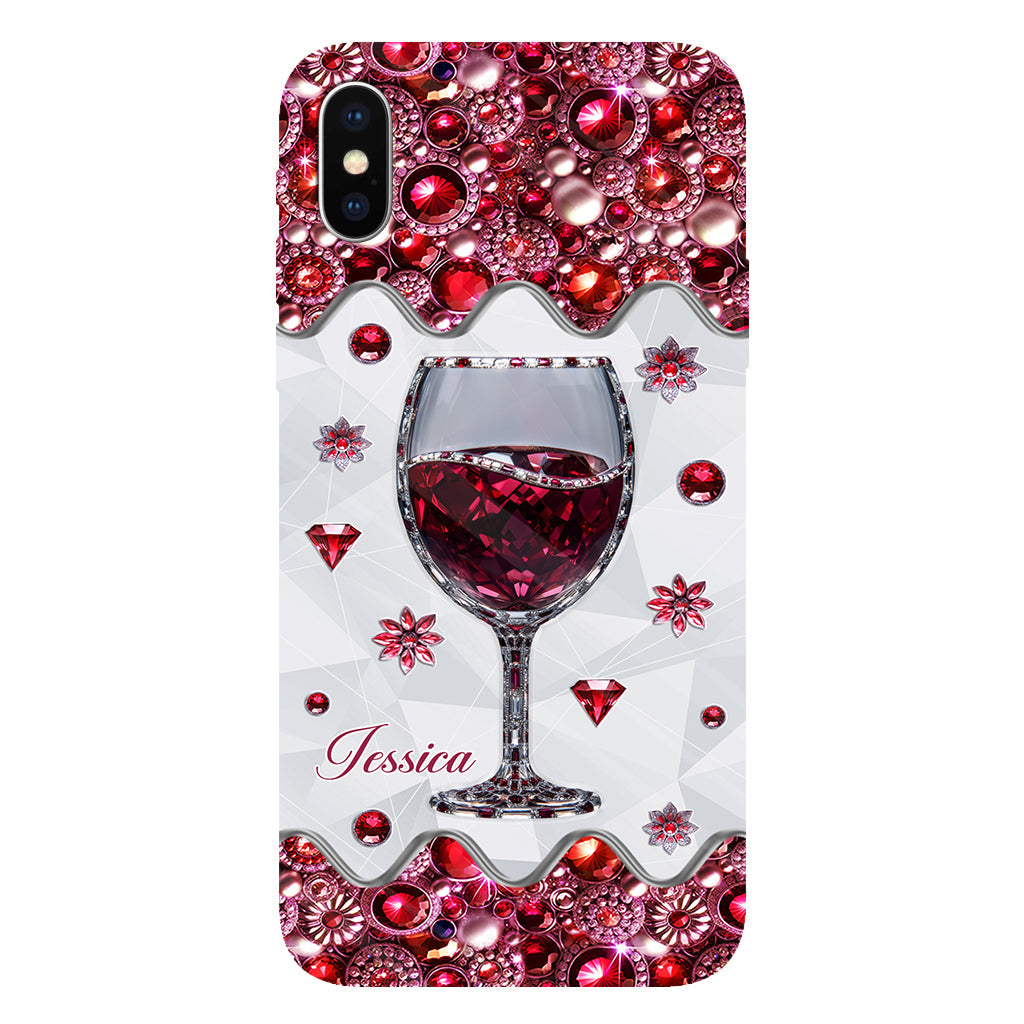 Just A Girl Who Loves Wine - Personalized Wine Full Print Phone Case