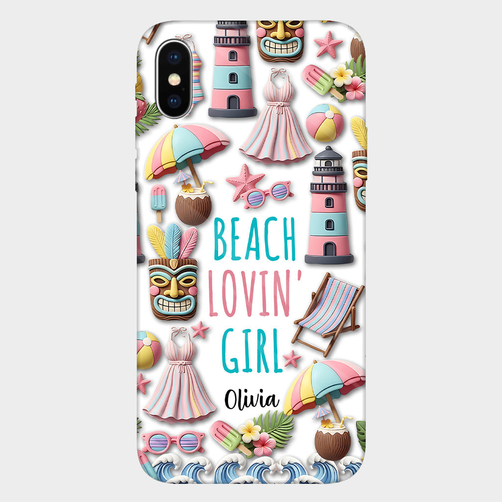 Beach Lovin' Girl - Personalized Sea Lover Full Print Phone Case