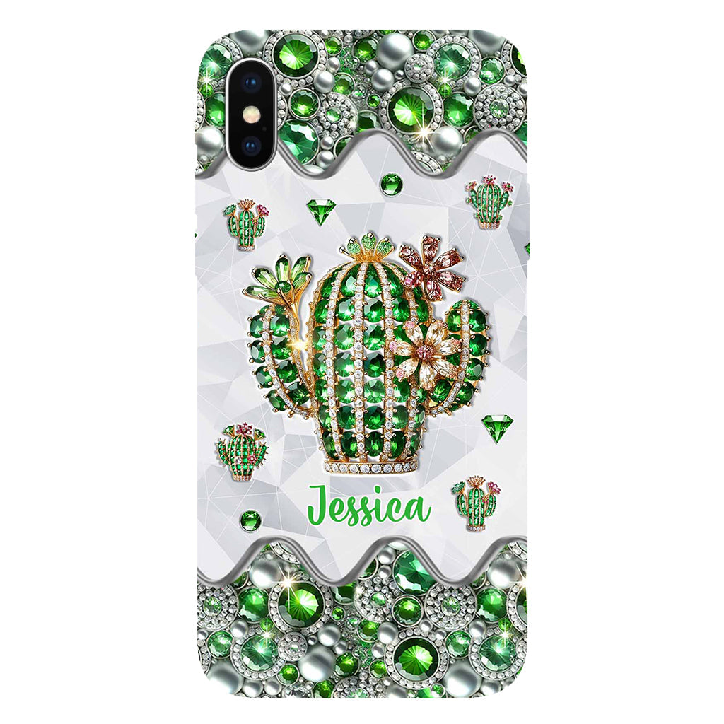 Coque de téléphone personnalisée « Love Cactus » avec motif cactus intégral