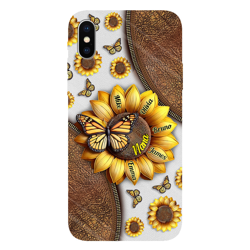 Sunflower Gift For Grandma Mom - Personalized Grandma Full Print Phone Case