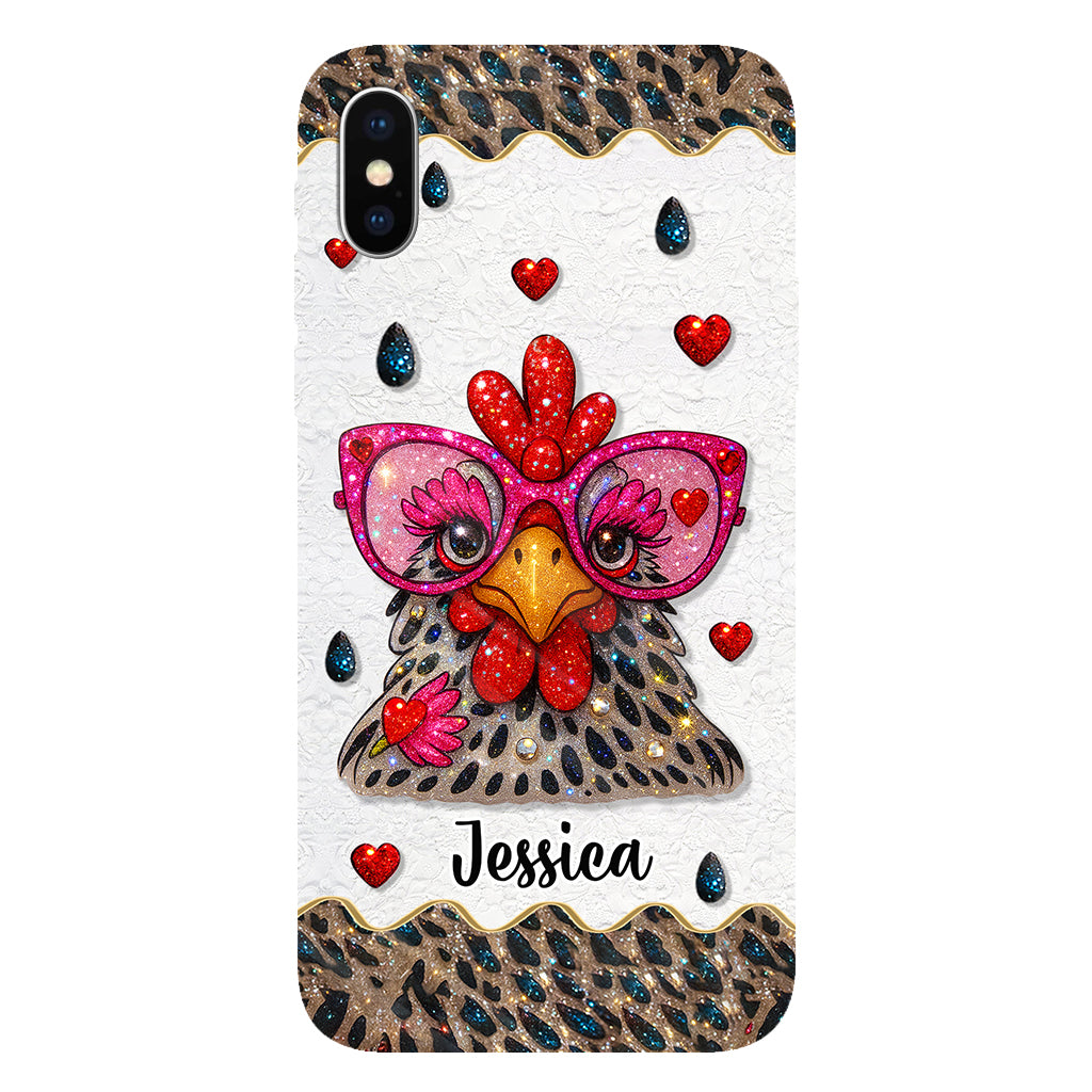 Crazy Chicken Lady - Personalized Chicken Full Print Phone Case