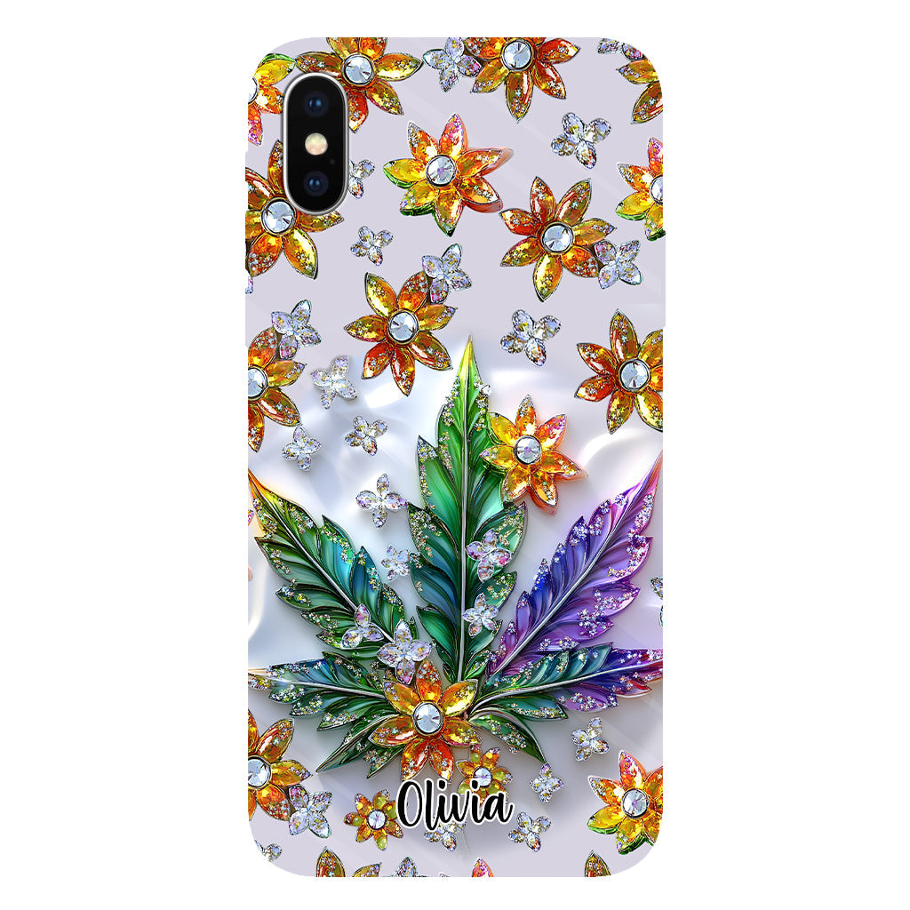 Belle feuille - Coque de téléphone personnalisée avec motif cannabis
