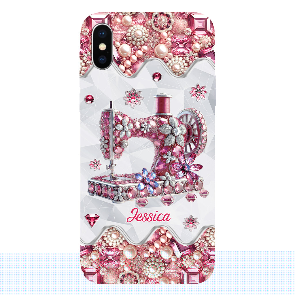 Coque de téléphone personnalisée « Juste une fille qui aime coudre » avec impression intégrale