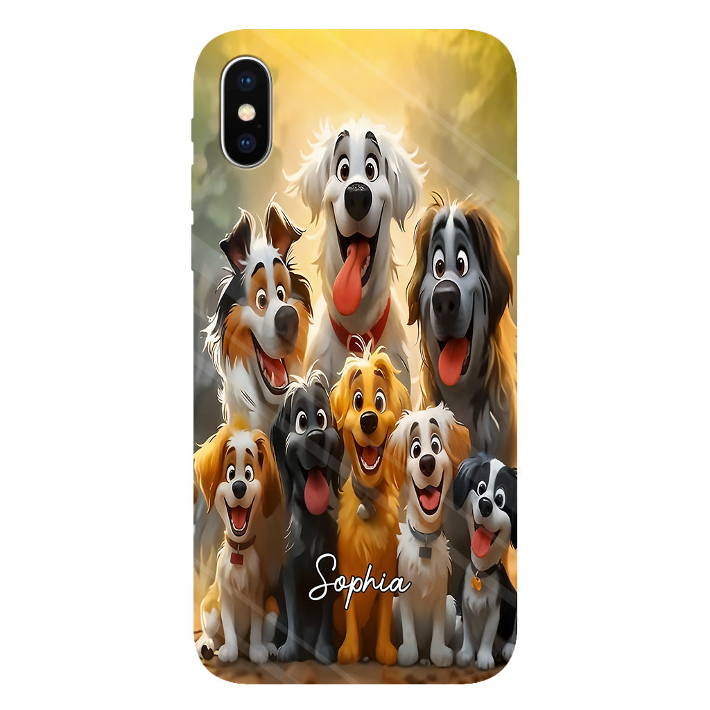 Juste une fille qui aime les chiens - Coque de téléphone personnalisée avec impression intégrale de chien