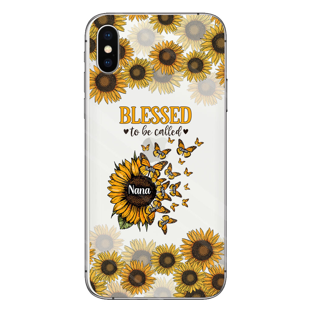 Magnifique tournesol - Cadeau pour grand-mère, maman - Coque de téléphone transparente personnalisée