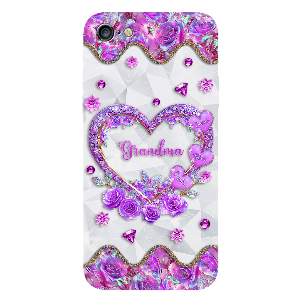 Les chéries de la maman de grand-mère - Coque de téléphone personnalisée avec impression intégrale « Grand-mère »