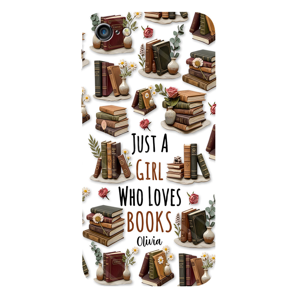 Just A Girl Who Loves Books - Personalized Book Full Print Phone Case