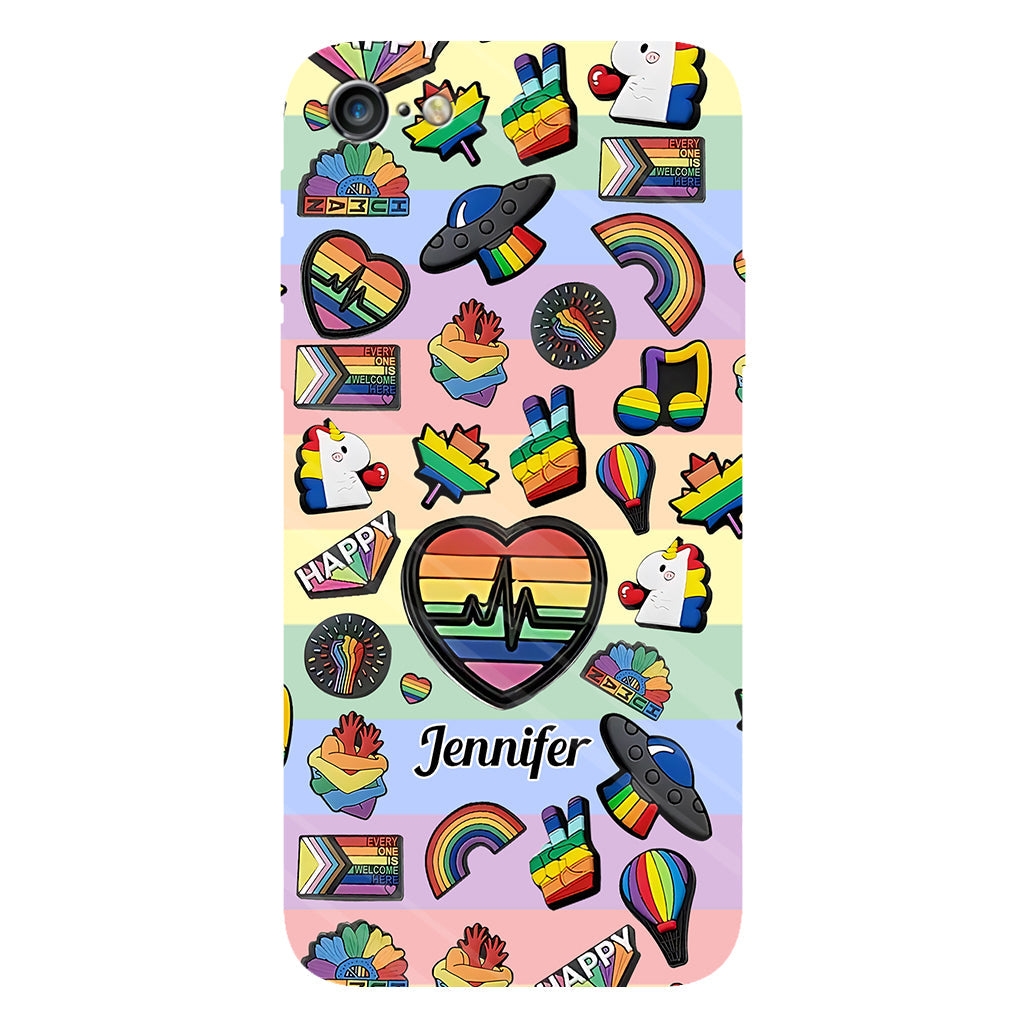 Pride Rainbow - Personalized LGBT Support Full Print Phone Case & Phone Grip