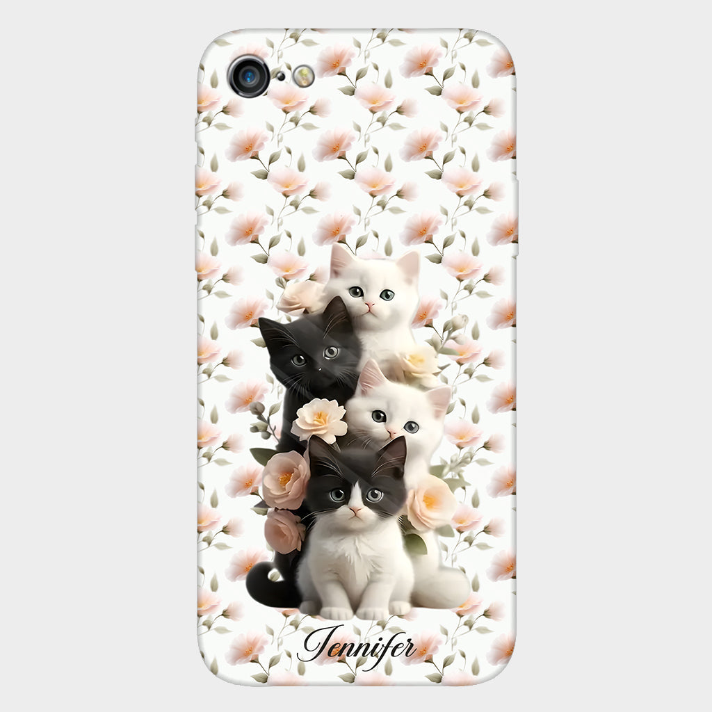 Adorables chatons - Coque de téléphone personnalisée avec motif chat intégral