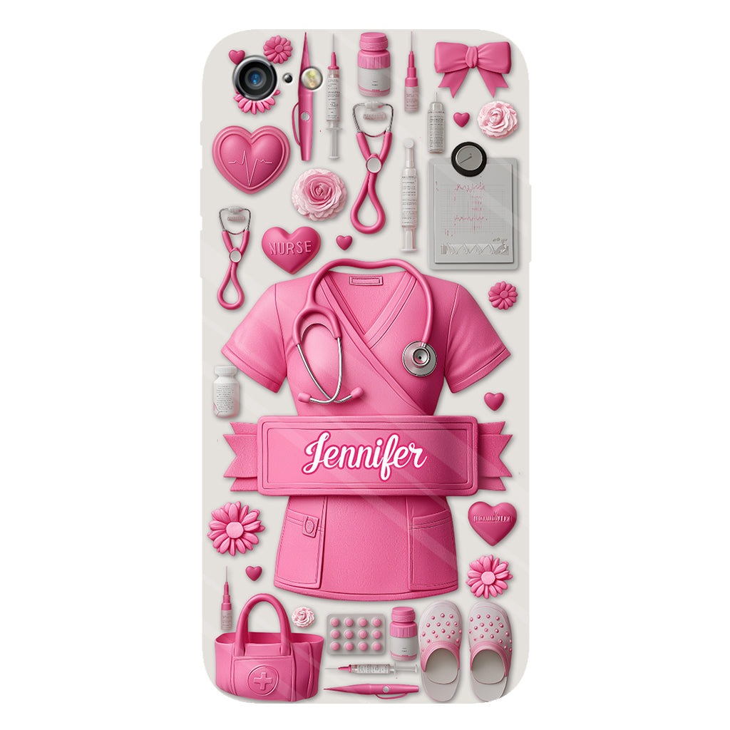 Le métier d'infirmière est un travail de cœur - Coque de téléphone personnalisée avec impression intégrale pour infirmière