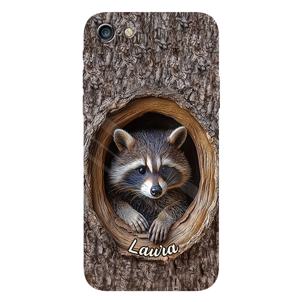 Adorable Raccoon - Personalized Raccoon Full Print Phone Case