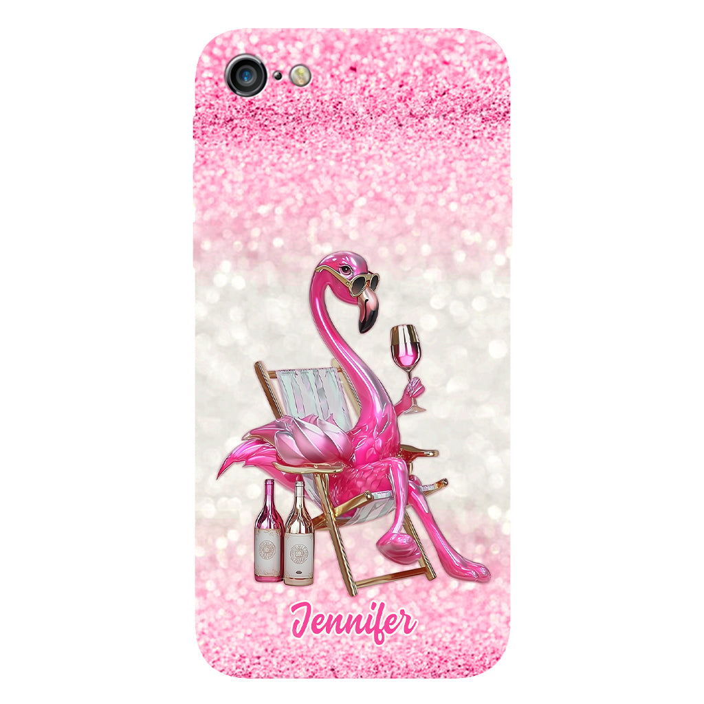 Be a Flamingo In a Flock of Pigeons - Personalized Flamingo Full Print Phone Case