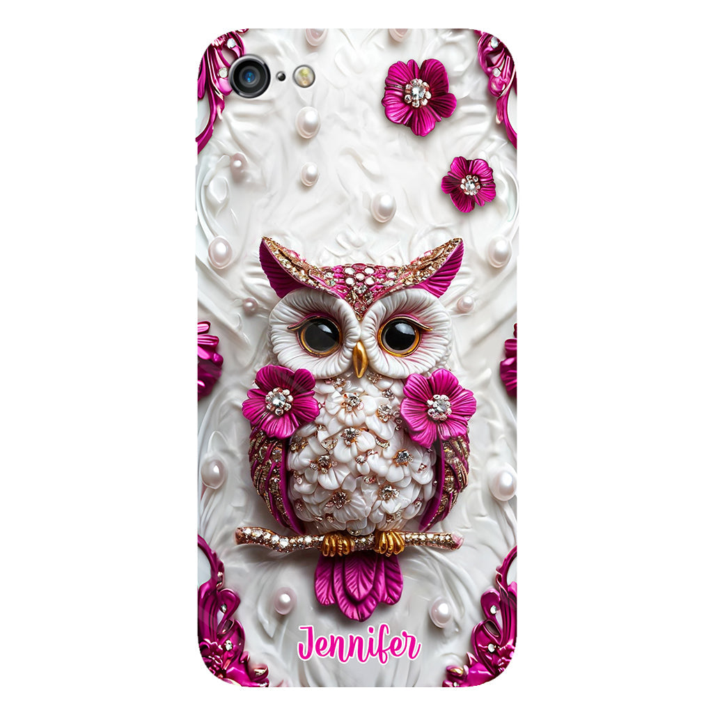 Magnifique hibou - Coque de téléphone personnalisée avec motif hibou intégral