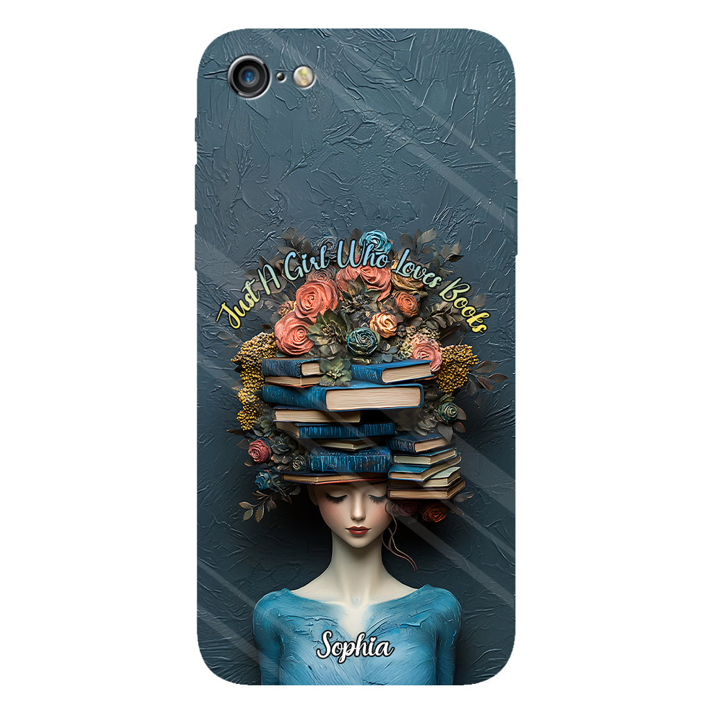 Une fille qui aime les livres - Coque de téléphone personnalisée avec impression intégrale d'un livre