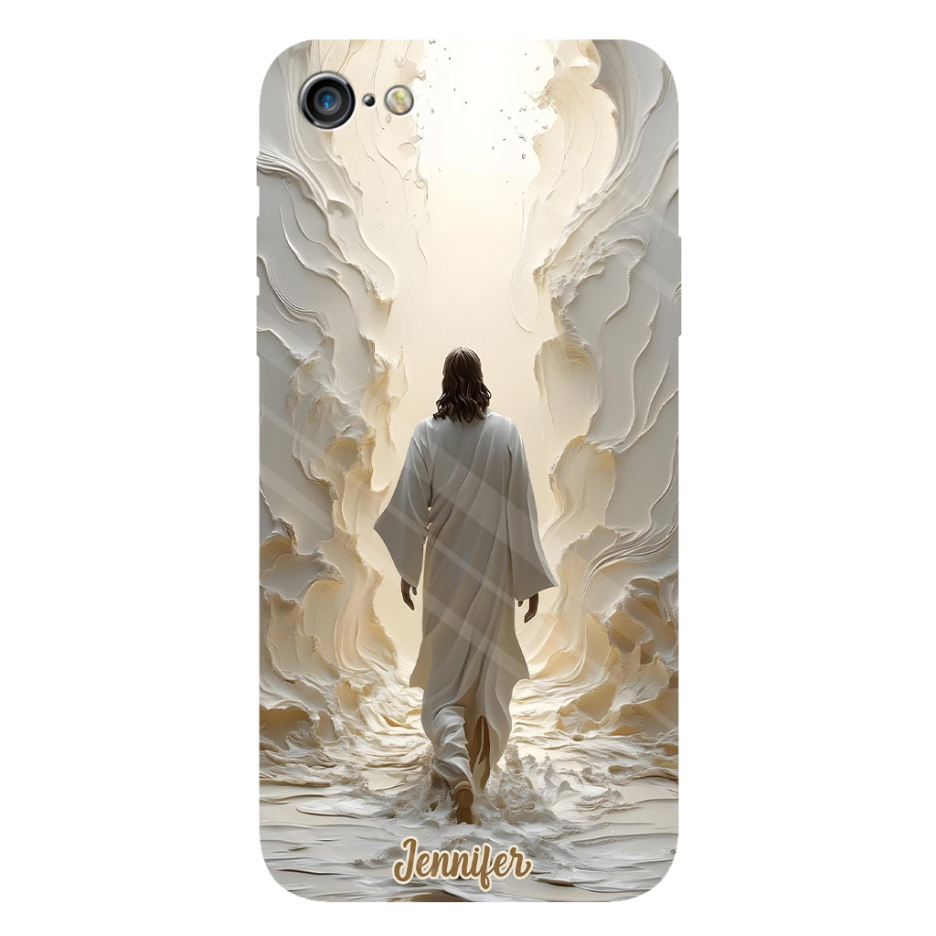 Marchez avec Dieu - Coque de téléphone personnalisée avec impression chrétienne intégrale