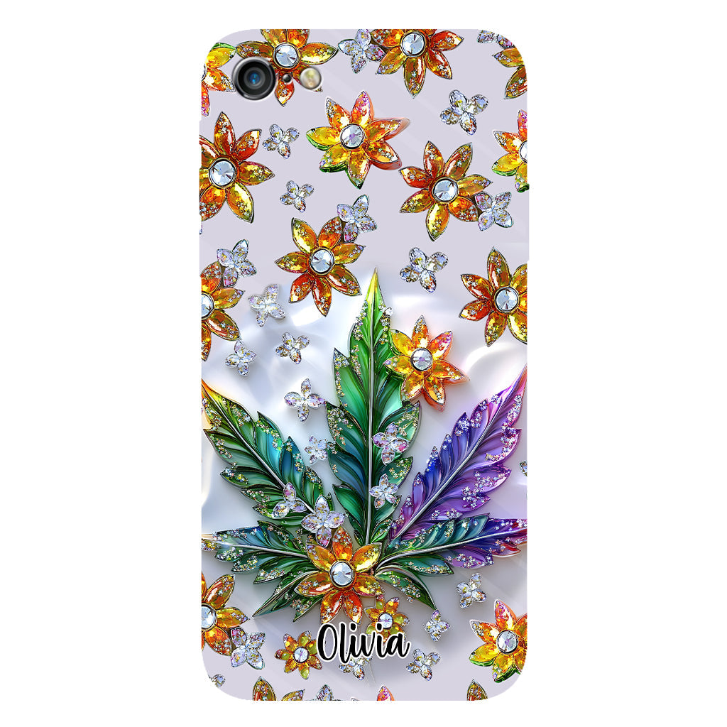 Belle feuille - Coque de téléphone personnalisée avec motif cannabis