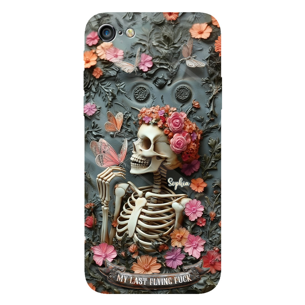 My Last Flying F*ck - Personalized Skull Full Print Phone Case