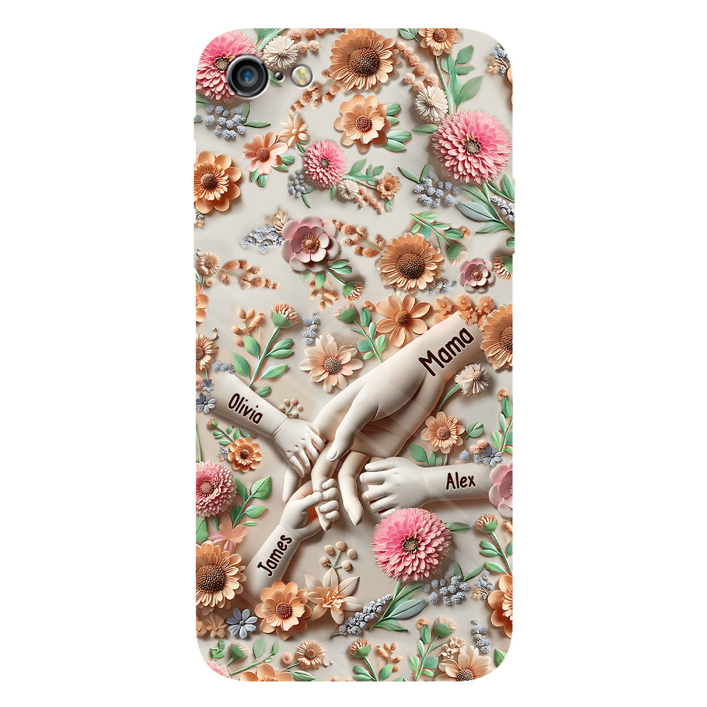 Tiens-nous la main - Coque de téléphone personnalisée avec impression intégrale pour maman